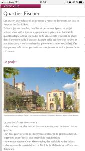 a page of a website with a picture of a building at Square du Château in Schiltigheim