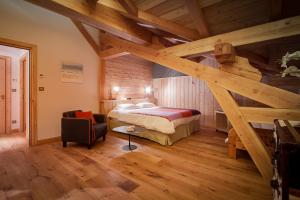 Postel nebo postele na pokoji v ubytování Chalet l'ALPAGA 2