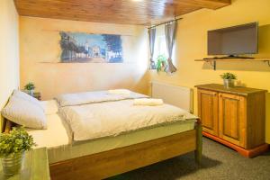 Postel nebo postele na pokoji v ubytování Hotel Plesivec