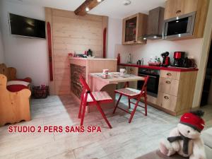 Kuchyň nebo kuchyňský kout v ubytování Chalet ZenArcs