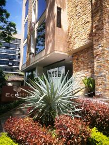 Vrt pred nastanitvijo EcoHub Hotel Medellin