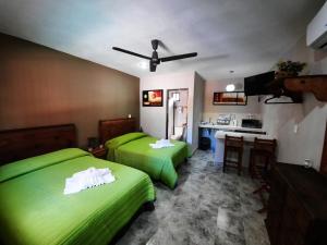 Kuchyň nebo kuchyňský kout v ubytování Holbox Isla Bonita