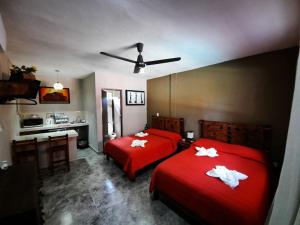 Postel nebo postele na pokoji v ubytování Holbox Isla Bonita