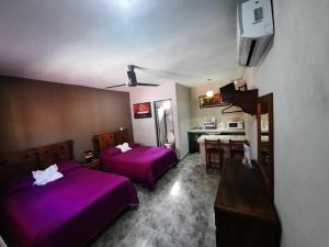Kuchyň nebo kuchyňský kout v ubytování Holbox Isla Bonita