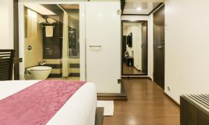 Koupelna v ubytování Hotel Metropolis
