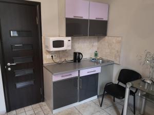 Kuchyň nebo kuchyňský kout v ubytování Opera Apart Hotel