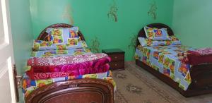 En eller flere senge i et værelse på The Green Nubian House