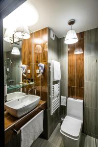 Koupelna v ubytování Science Hotel