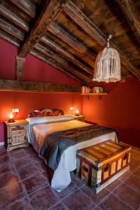 Cama o camas de una habitación en Casa Rural El Escaramujo