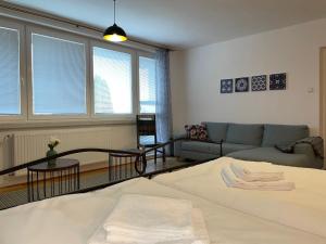 Voodi või voodid majutusasutuse Pálava House Mikulov toas