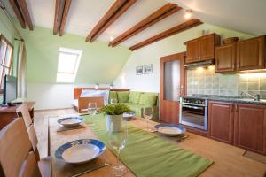 Kuchyň nebo kuchyňský kout v ubytování Apartmán Lípa-Lipno