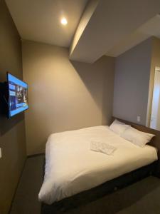 Postel nebo postele na pokoji v ubytování Kamon Hotel Seto