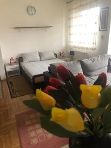 Postel nebo postele na pokoji v ubytování Tulipan