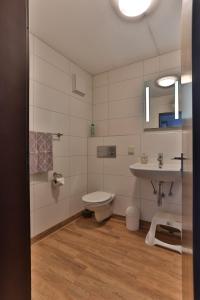 Ένα μπάνιο στο Ferienwohnung Alpenfreude