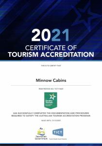 Certifikát, hodnocení, plakát nebo jiný dokument vystavený v ubytování Minnow cabins Lower Beulah