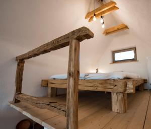 Postel nebo postele na pokoji v ubytování GORIČKE IŽE