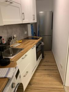 Kuhinja oz. manjša kuhinja v nastanitvi Gehobenes Apartment in ruhiger Wohngegend Münchens