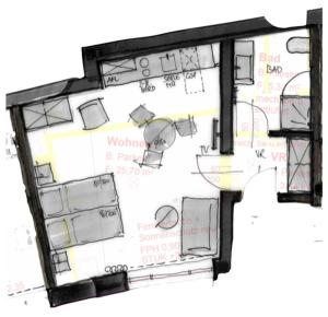Plán poschodí v ubytovaní Apartments Galumbo - bleiben & genießen
