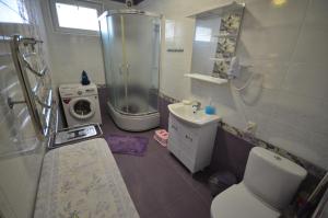 ゲレンジークにあるHouse in Gelendzhik centreのバスルーム(シャワー、トイレ、シンク付)