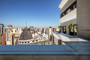 Uma visão geral de São Paulo ou uma vista da cidade tirada do hotel