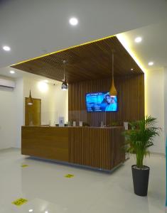 TV a/nebo společenská místnost v ubytování Hotel Kavia Plus + 28 fotografií