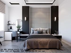 Postel nebo postele na pokoji v ubytování HANZ Loc Binh Hotel Dalat