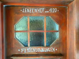 a painting of a window in a wooden frame at Lenzenhof anno 1720 I in Schotten