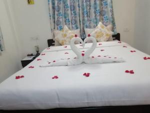 Postelja oz. postelje v sobi nastanitve Spectrum Hub beach side Studio Apartment - Candolim - Goa