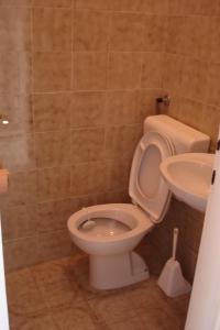 a bathroom with a toilet and a sink at Ancila in Brna