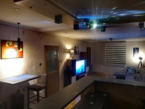 Televiisor ja/või meelelahutuskeskus majutusasutuses Apartman VILLA Cacak