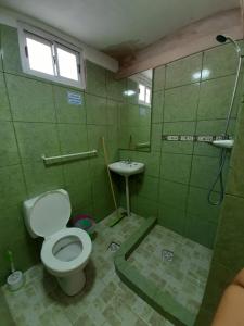 bagno con servizi igienici e lavandino di Hostel Richieri a Neuquén