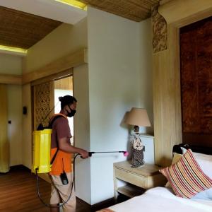 Ein Bett oder Betten in einem Zimmer der Unterkunft Grand Mega Resort & Spa
