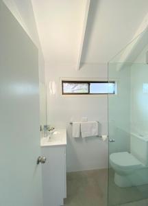 彭里斯Nepean Shores by Gateway Lifestyle Holiday Parks的带马桶和水槽的白色浴室 更多37张照片