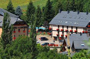 an aerial view of a town with a building at Hotel Petit Lacreu in Salardú