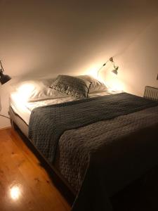 Postel nebo postele na pokoji v ubytování Chalupa U Jezu
