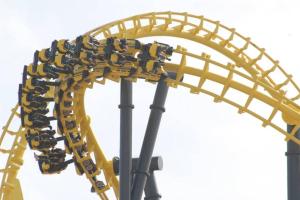 a roller coaster at a amusement park at Great Deals at The Grange, Ingoldmells in Skegness
