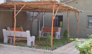 Zahrada ubytování Akwa Guesthouse Cotonou