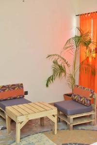 Posezení v ubytování Akwa Guesthouse Cotonou