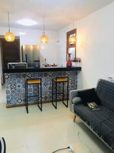 Kuchyň nebo kuchyňský kout v ubytování Casa temporada, Vento Leste, Imbassaí