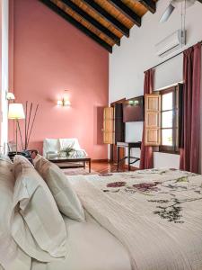 Cama o camas de una habitación en Hotel Fuente del Sol