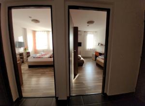 Katil atau katil-katil dalam bilik di Hotel Gól Prostějov