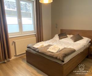Posteľ alebo postele v izbe v ubytovaní Apartament Prestige Szklarska Poręba