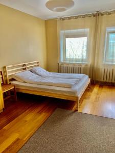 希奧利艾的住宿－Comfortable Stay in Siauliai，一间卧室设有一张床和一个窗口