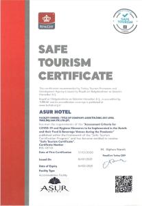 Certifikat, nagrada, znak ali drug dokument, ki je prikazan v nastanitvi Asur Hotel