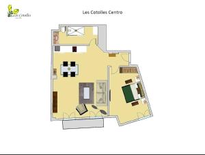 The floor plan of Les Cotolles Centro