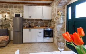 Kuchyň nebo kuchyňský kout v ubytování Stara Kala Varos Apartment