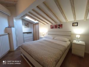 1 dormitorio con 1 cama grande en una habitación en Alloggi Francesco en Florencia