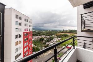 a view from the balcony of a building at Apartment with VIEW to the CORDILLERA in Armenia