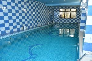 una gran piscina con un tiburón en el agua en Hotel GeAS IV, en Caransebeş