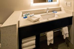 encimera con lavabo y espejo en Holiday Inn Express - North Augusta South Carolina, an IHG Hotel, en North Augusta